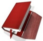 Obal na knihu kožený se záložkou Červená