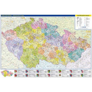 ďż˝eskďż˝ republika - administrativnďż˝ mapa 1:500 tis.