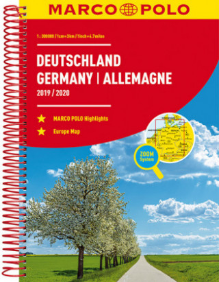 MARCO POLO Reiseatlas Deutschland 2019/2020 1:300 000, Europa 1:4 500 000