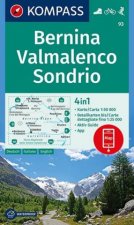 KOMPASS Wanderkarte Bernina, Valmalenco, Sondrio