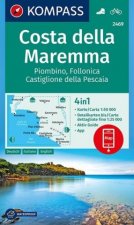 KOMPASS Wanderkarte 2469 Costa della Maremma, Piombino, Follonica, Castiglione della Pescaia