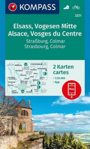 KOMPASS Wanderkarte Elsass, Vogesen Mitte, Alsace, Vosges du Centre