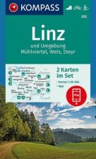 KOMPASS Wanderkarte Linz und Umgebung, Mühlviertel, Wels, Steyr