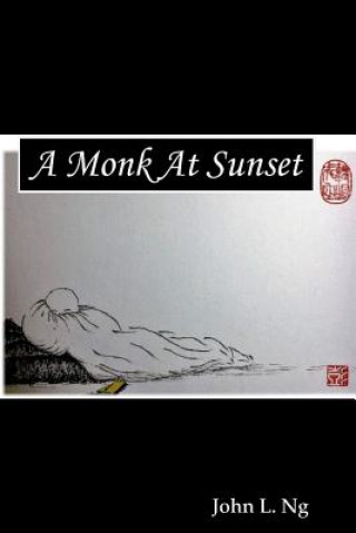 monk at sunset