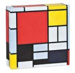 Piet Mondrian Mini FlipTop Notecard Box
