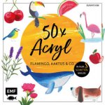 50 x Acryl - Flamingo, Kaktus und Co.