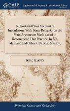 Short and Plain Account of Inoculation. With Some Remarks on the Main Arguments Made use of to Recommend That Practice, by Mr. Maitland and Others. By