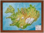 Relief Island klein 1:1.500.000 Holzrahmen