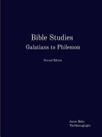 Bible Studies Galatians to Philemon