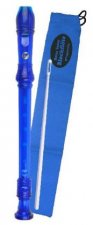 Voggys Kunststoff-Blockflöte (blau), deutsche Griffweise