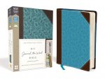 NIV, Journal the Word Bible, Imitation Leather, Brown/Blue, Red Letter Edition, Comfort Print: Reflect, Take Notes, or Create Art Next to Your Favorit