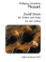 12 DUETS K 487 496A KV 487 496A VIOLINE