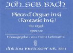 PICE DORGUE IN G BWV 572 BWV 572 ORGEL