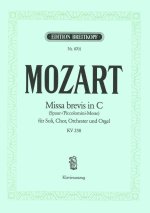 MISSA BREVIS IN C MAJOR K 258 KV 258 SOL