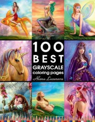 100 BEST GRAYSCALE coloring pages by Alena Lazareva