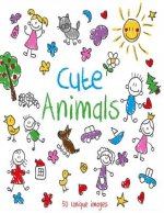 Cute Animals: Coloring Book with Fun, Easy, and Relaxing Coloring Pages with 50 Unique Images for Animal Lovers