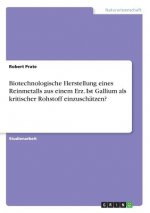 Biotechnologische Herstellung eines Reinmetalls aus einem Erz. Ist Gallium als kritischer Rohstoff einzuschätzen?