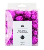 Pompom Set Rosa Glitter