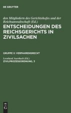 Entscheidungen des Reichsgerichts in Zivilsachen, Zivilprozessordnung, 3