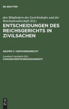 Entscheidungen des Reichsgerichts in Zivilsachen, Zwangsversteigerungsgesetz