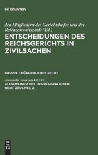 Entscheidungen des Reichsgerichts in Zivilsachen, Allgemeiner Teil des Burgerlichen Gesetzbuches, 2