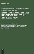Entscheidungen des Reichsgerichts in Zivilsachen, Gesamtverzeichnis der aufgenommenen Entscheidungen nach alter und neuer Fundstelle