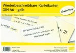 Wiederbeschreibbare Karteikarten DIN A6 - gelb