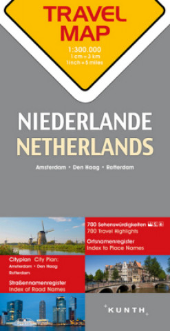 Reisekarte Niederlande 1:300.000