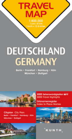 Reisekarte Deutschland 1:800.000