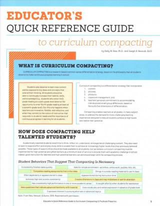 Educator's Quick Reference Guide to Curriculum Compacting