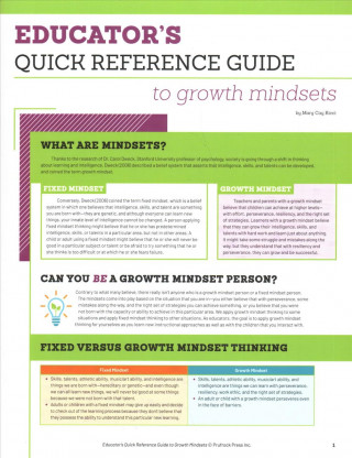 Educator's Quick Reference Guide to Growth Mindsets