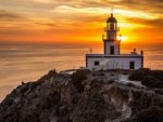 Santorini Leuchtturm - 500 Teile (Puzzle)