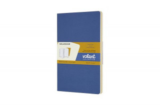Volant Journals Large Ruled Forget Me Not Blue & Amber Yellow
