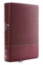 NKJV, Wiersbe Study Bible, Leathersoft, Burgundy, Thumb  Indexed, Red Letter, Comfort Print