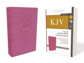 KJV, Value Thinline Bible, Large Print, Leathersoft, Pink, Red Letter, Comfort Print