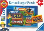 Ravensburger Kinderpuzzle - 07826 Wasser marsch mit Sam - Puzzle für Kinder ab 4 Jahren, Feuerwehrmann Sam Puzzle mit 2x24 Teilen