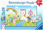 Ravensburger Kinderpuzzle - 07828 Märchenhaftes Einhorn - Puzzle für Kinder ab 4 Jahren, 2x24 Teilen