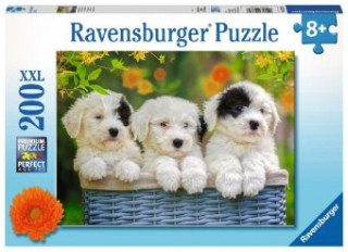 Ravensburger Kinderpuzzle - 12765 Kuschelige Welpen - Hunde-Puzzle für Kinder ab 8 Jahren, mit 200 Teilen im XXL-Format