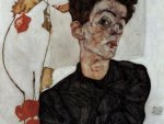 Egon Schiele - Selbstporträt mit Lampionfrüchten - 500 Teile (Puzzle)