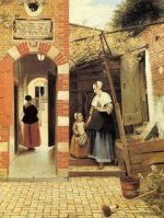 Pieter de Hooch - Der Hinterhof - 500 Teile (Puzzle)