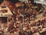 Pieter Bruegel d. Ä. - Serie der bilderbogenartigen Gemälde, Die niederländischen Sprichwörter - 500 Teile (Puzzle)