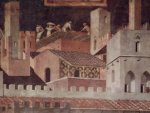 Ambrogio Lorenzetti - Auswirkungen der guten Regierung in der Stadt, Detail: Architektur (Bauwesen) - 500 Teile (Puzzle)