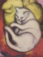 Franz Marc - Kater auf gelbem Kissen - 500 Teile (Puzzle)