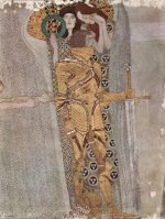 Gustav Klimt - Der Beethovenfries, Wandgemälde im Sezessionshaus in Wien, heute Österreiche Galerie - 500 Teile (Puzzle)
