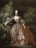 François Boucher - Porträt der Madame de Pompadour - 500 Teile (Puzzle)