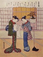 Suzuki Harunobu - Zwei Mädchen auf einer Veranda - 500 Teile (Puzzle)