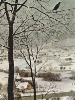 Pieter Bruegel d. Ä. - Zyklus der Monatsbilder, Szene: Heimkehr der Jäger (Monat Januar), Detail - 1.000 Teile (Puzzle)