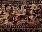 Ägyptischer Maler um 1355 v. Chr. - Truhe aus dem Tal der Könige, Tutanchamun im Kampf - 1.000 Teile (Puzzle)