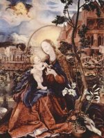 Mathis Gothart Grünewald - Aschaffenburger Altar, Mitteltafel: Maria mit Kind (Stuppacher-Madonna) - 1.000 Teile (Puzzle)