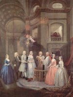 William Hogarth - Die Hochzeit von Stephen Beckingham und Mary Cox - 1.000 Teile (Puzzle)
